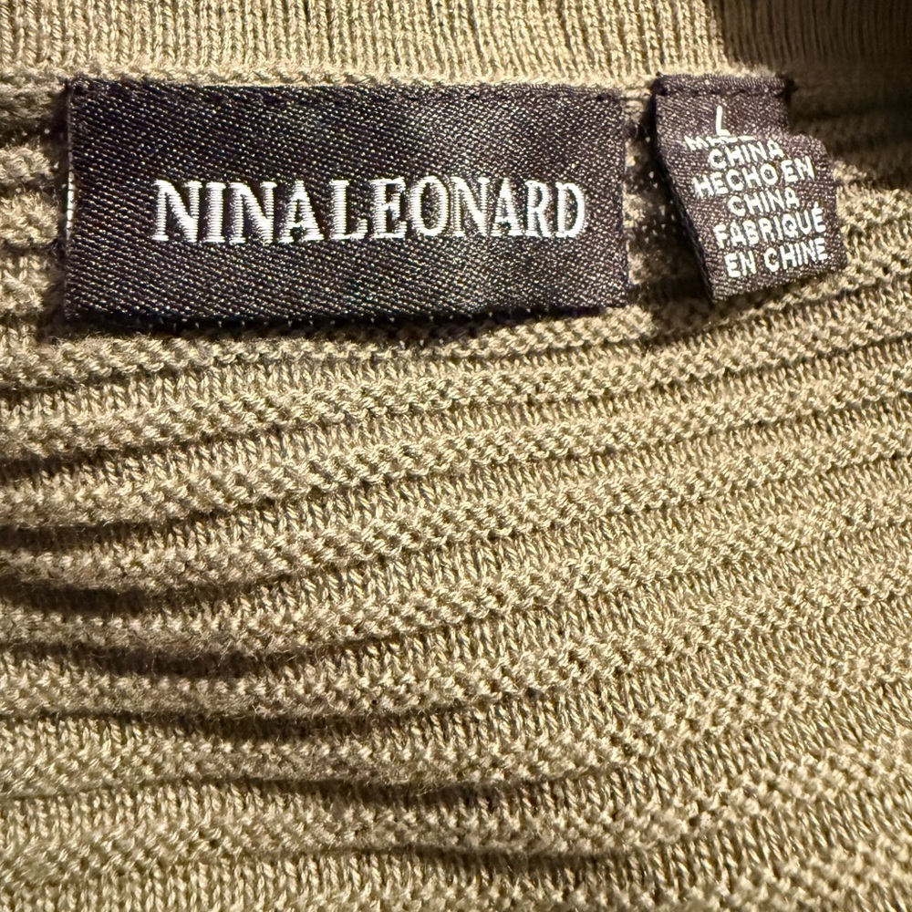 Nina Leonard Green Short Sleeve Cardigan - Picture 5 of 7